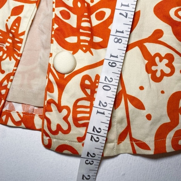 Julie Brown Orange Butterfly & Floral Wrap Top - Picture 9 of 10